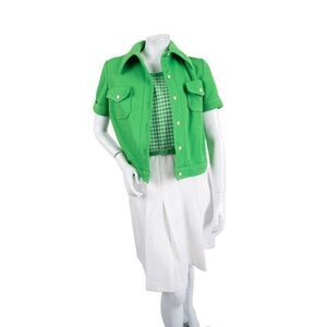 Vintage Jonathan Logan Two Piece Dress and Blazer Set Women's Small S Gingham Gr